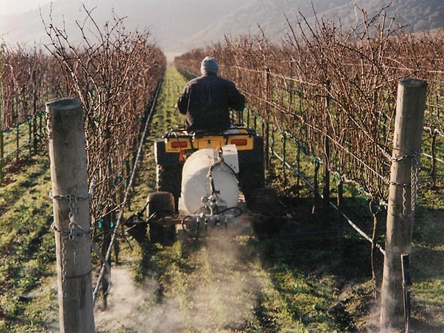 2002 - Morgan Winery grape spraying